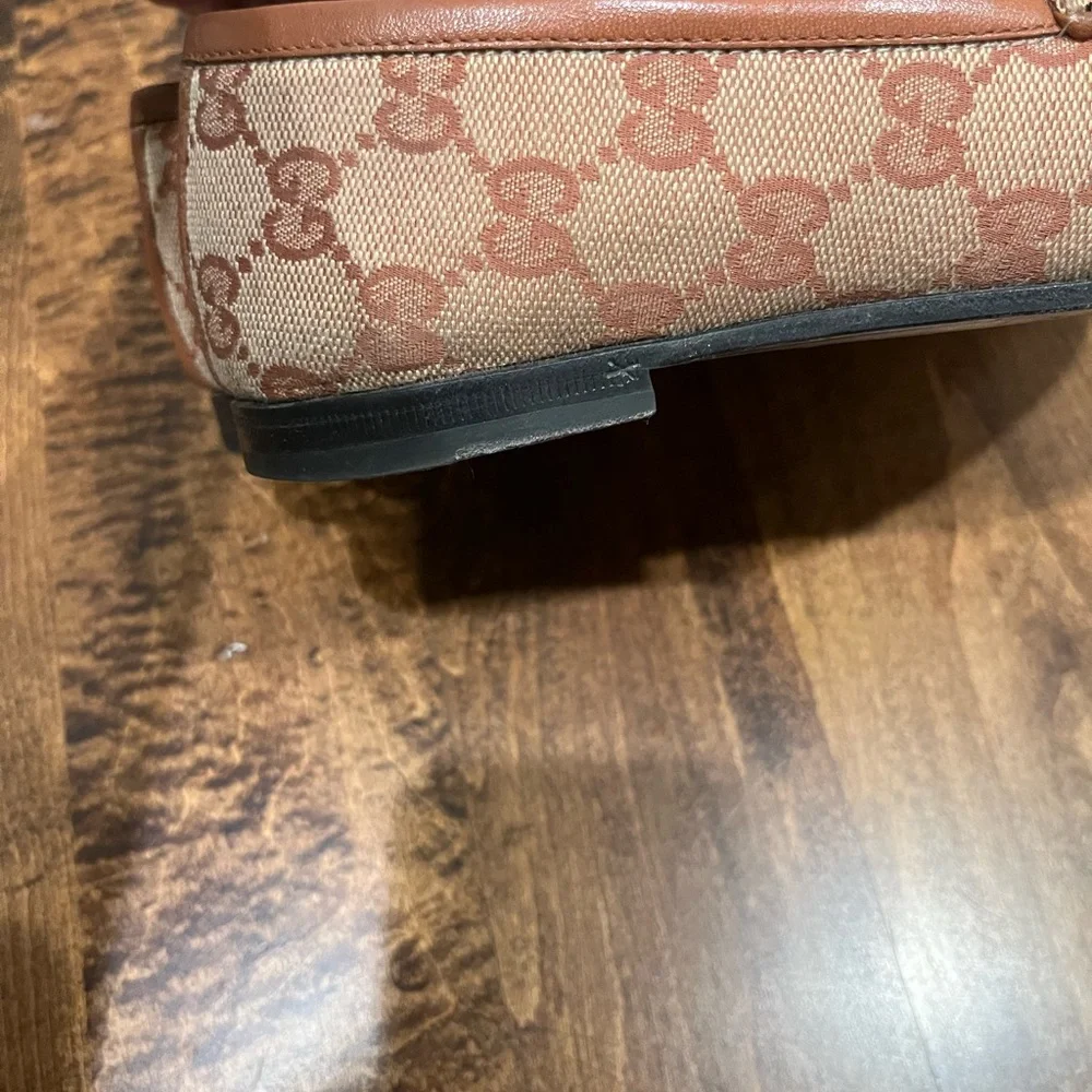 Gucci Jordan GG Canvas Loafers in Beige and Rust, 36.5 - Picture 5 of 6
